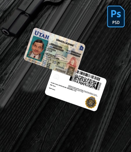 USA Utah driving license PSD